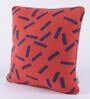 Red 100% Cotton 12X12 Inch Pillow Cover
