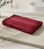 Red 100% Cotton 380 Gsm Bath Towel