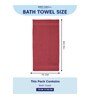 Red 100% Cotton 380 Gsm Bath Towel