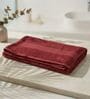 Red 100% Cotton 380 Gsm Bath Towel