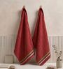 Red 100% Cotton 400 Gsm Hand Towel