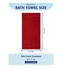 Red 100% Cotton 525 Gsm Bath Towel