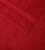 Red 100% Cotton 525 Gsm Bath Towel