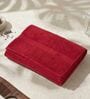 Red 100% Cotton 525 Gsm Bath Towel