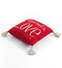 Red 100% Cotton All You Need is Love 16x16 Inches Cushion Cover