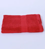 Red Solid 370 GSM Cotton Bath Towel