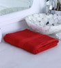 Red Solid 370 GSM Cotton Bath Towel