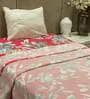 Red Floral 100% Cotton 300 GSM Single Bed Dohar