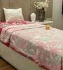 Red Floral 100% Cotton 300 GSM Single Bed Dohar