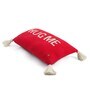 Red 100% Cotton Hug Me 12x20 Inches Cushion Cover