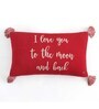 Red Quoted Cotton 24 x 16 Inches Cushion Cover