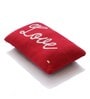 Red 100% Cotton Love 12x20 Inches Cushion Cover
