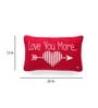 Red Quoted Cotton 20 x 12 Inch Cushion Cover