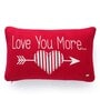 Red Quoted Cotton 20 x 12 Inch Cushion Cover