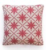 Red Traditional Cotton 20 x 20 Inches Cushion Cover