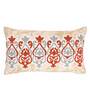 Red Traditional 100% Cotton 14 x 24 Inches Cushion Cover