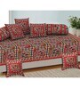 Red 180 TC 100% Cotton (Set of 8) Pieces Diwan Set