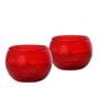 Red Willard Glass Votive & Tea Light Holders (Pack Of 2)