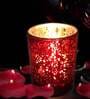 Red Luana Glass Votive & Tea Light Holders (Pack Of 6)