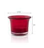 Zac Red Glass Table Tea Light Holders & Votives (Pack Of 10)
