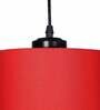 Red 3 Light Cotton Fabric Cluster Hanging Light