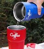 Red 620ml Stainless Steel Double Vacuum Insulated Leak Proof Coffee Tumbler with Lid