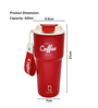 Red 620ml Stainless Steel Double Vacuum Insulated Leak Proof Coffee Tumbler with Lid