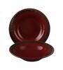 Carla 7 Inch Red Ceramic (Set of 2) Quarter Plate