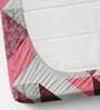 Red Abstract 280 TC Microfibre Fitted King Bedsheet 2 Pillow Covers