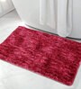 Red Abstract Microfibre 23x15 Inches AntiSkid Bath Mat
