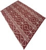 Red Abstract Pet Hand Woven Carpet