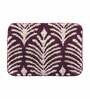 Red Floral Polyester 28x20 Inches AntiSkid Bath Mat