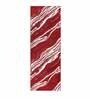 Red Abstract Polyester AntiSkid Bathmat