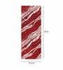 Red Abstract Polyester AntiSkid Bathmat