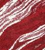 Red Abstract Polyester AntiSkid Bathmat
