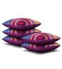 Red Abstract Polycotton 16 x 16 Inches Cushion Covers (Set of 5)
