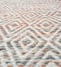 Red Geometric Wool & Viscose 6 ft x 9 ft Hand Knotted Carpet