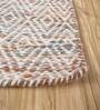 Red Geometric Wool & Viscose 6 ft x 9 ft Hand Knotted Carpet