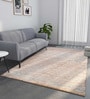 Red Geometric Wool & Viscose 6 ft x 9 ft Hand Knotted Carpet