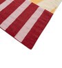 Red Abstract Wool 5 ft X 8 ft Rectangle Flat Weaves