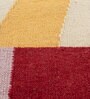 Red Abstract Wool 5 ft X 8 ft Rectangle Flat Weaves