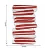 Red Abstract Wool and Cotton 5 ft x 8 ft Hand tufted Carpet