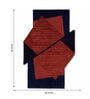 Red Abstract Wool and Cotton 5 ft x 8 ft Hand tufted Carpet
