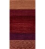 Red Abstract Wool and Viscose 5 ft X 8 ft Hand Tufted Rectangle Carpet