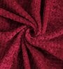 Red Abstract Woolen Fitted Single Bed Sheet with Pillow Cover