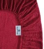 Red Abstract Woolen Fitted Single Bed Sheet with Pillow Cover