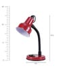 Dhalai Red Adjustable Study Lamp With Aluminium Base