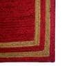 Red Striped Jute 3 ft x 5 ft Hand Woven Carpet