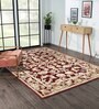 Red and Beige Persian 4x6 Feet Machine Made Carpet