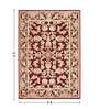 Red and Beige Persian 4x6 Feet Machine Made Carpet